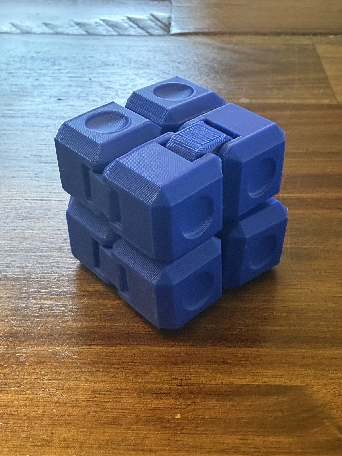 Blue Infinity Cube with Circle texture