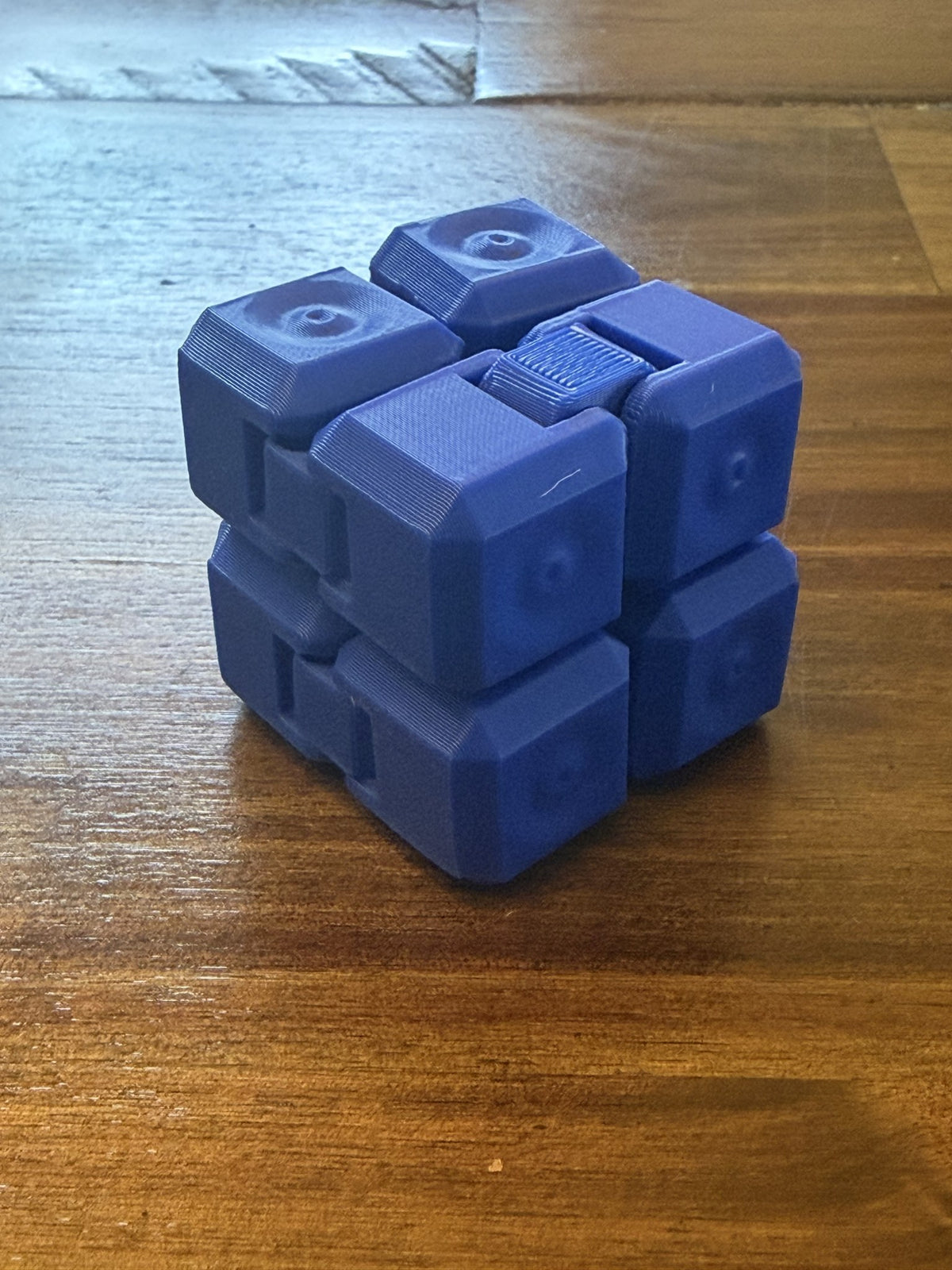 Blue Infinity Cube with Ripple texture