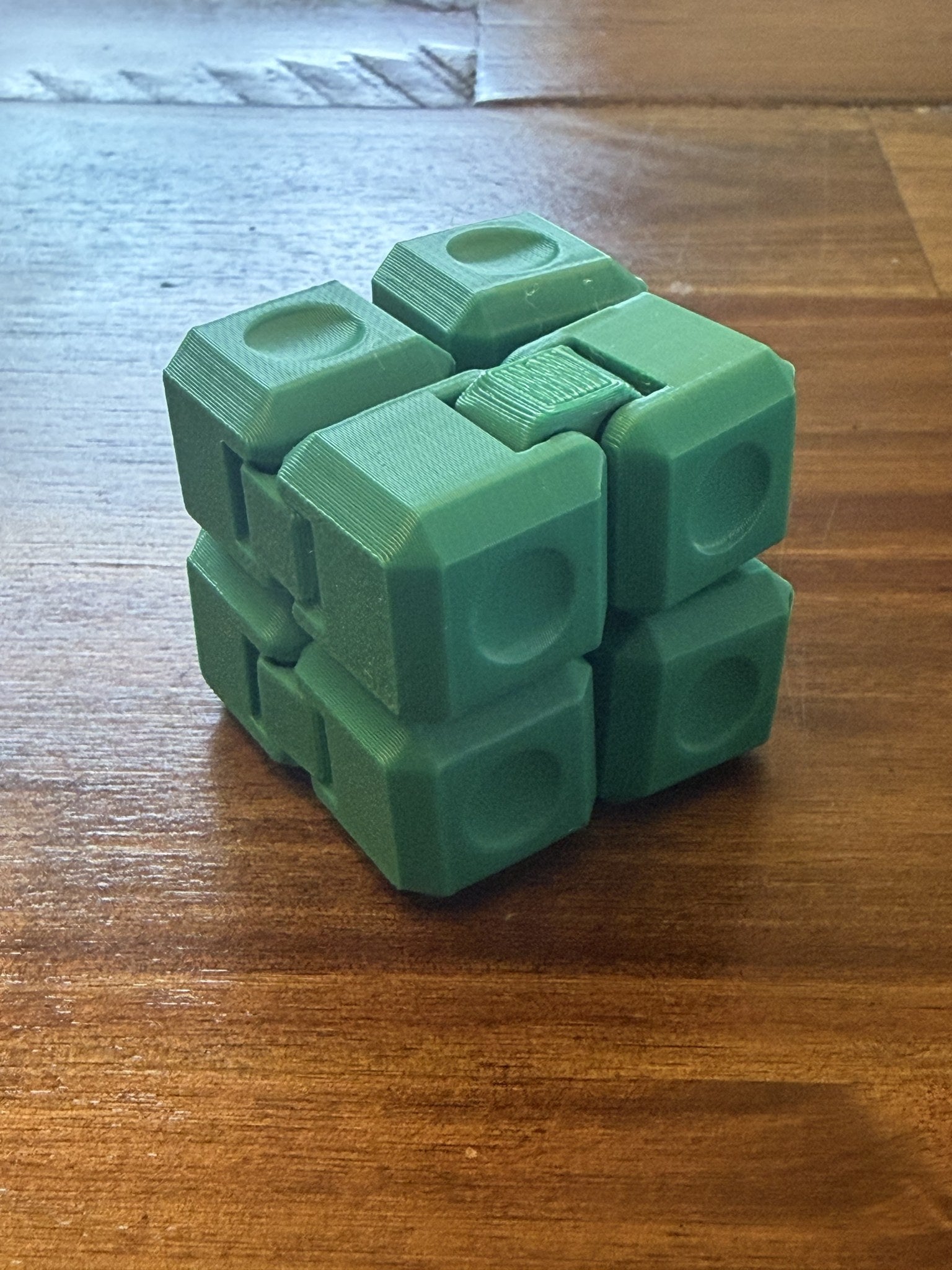 Green Infinity Cube with Circle texture