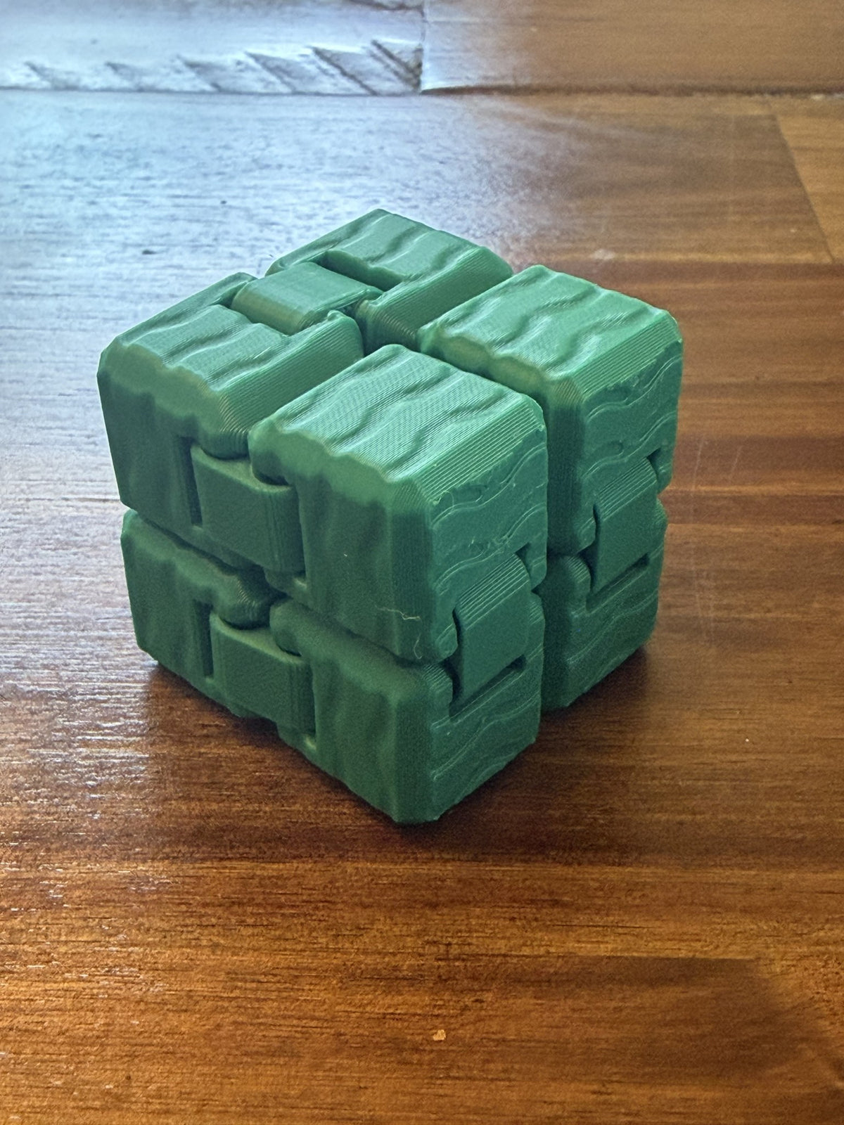 Green Infinity Cube with Wavy texture