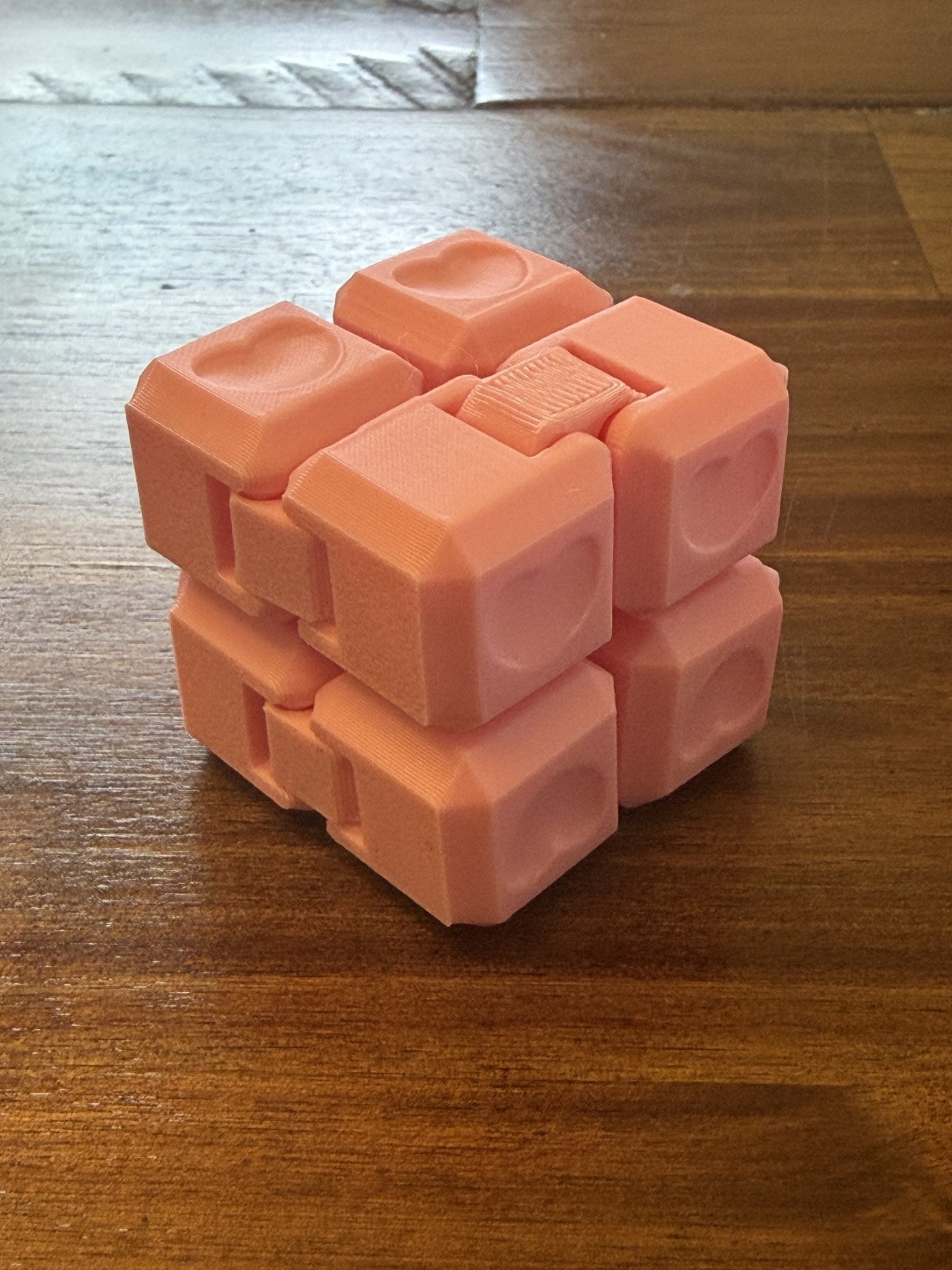 Pink Infinity Cube with Heart texture
