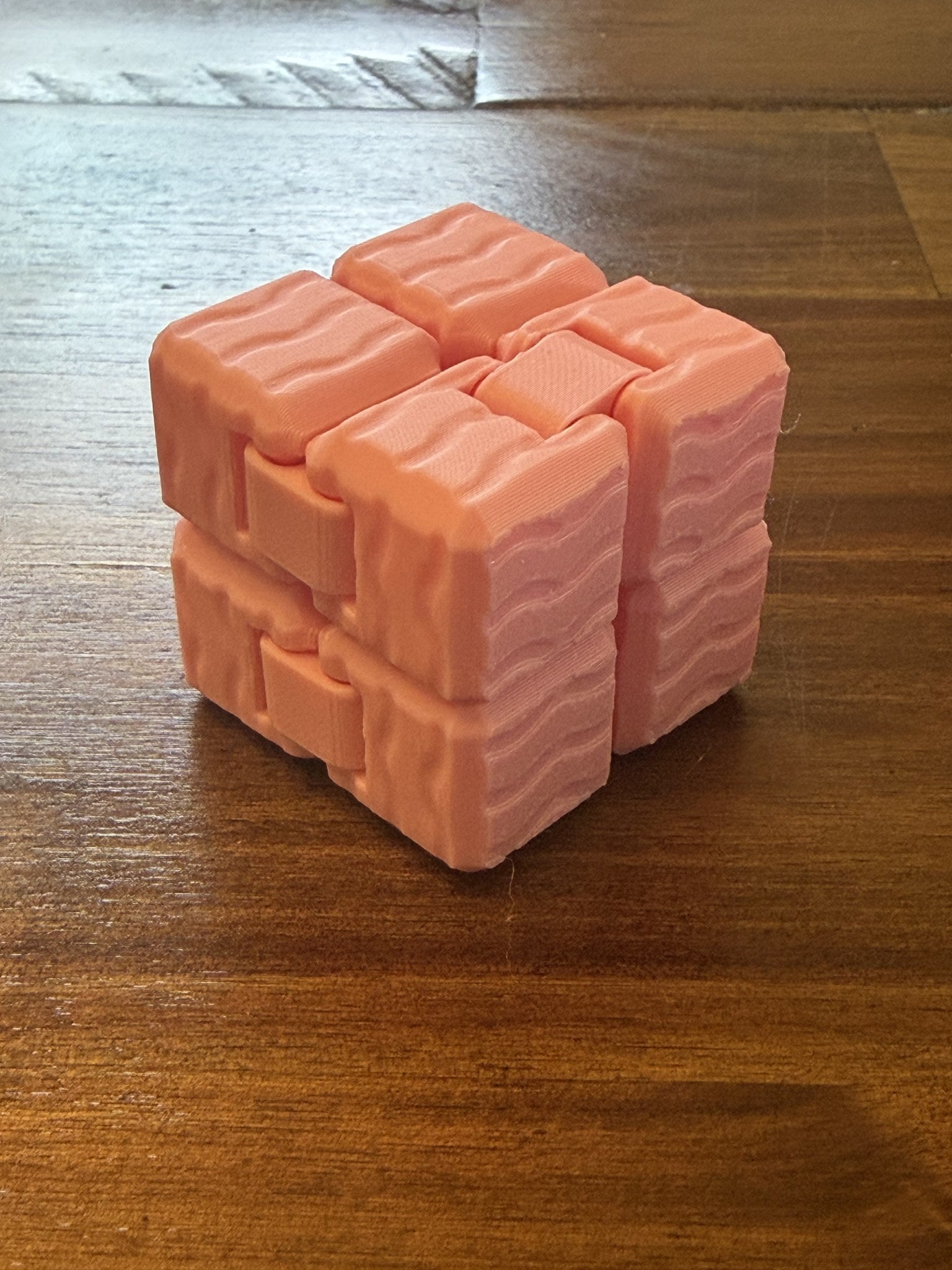 Pink Infinity Cube with Wavy texture