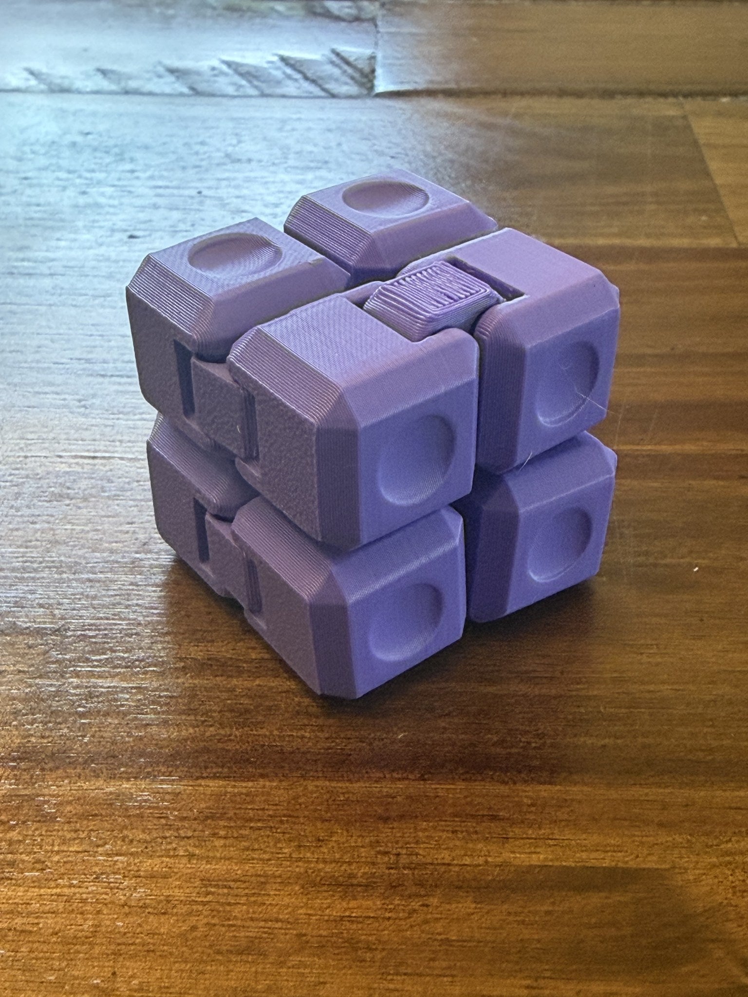 Purple Infinity Cube with Circle texture