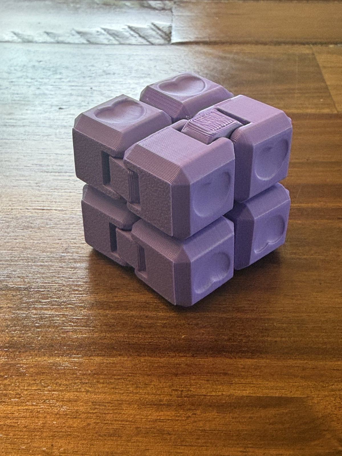 Purple Infinity Cube with Heart texture