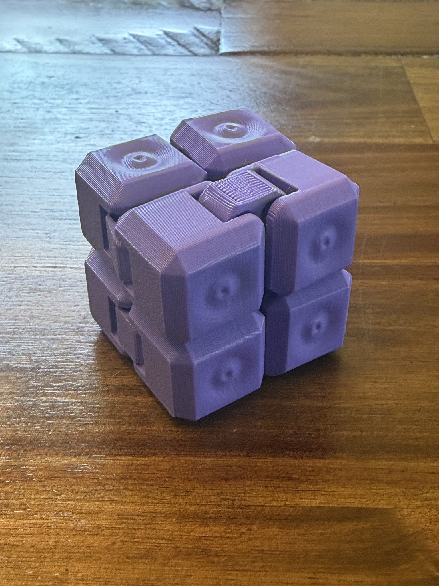 Purple Infinity Cube with Ripple texture