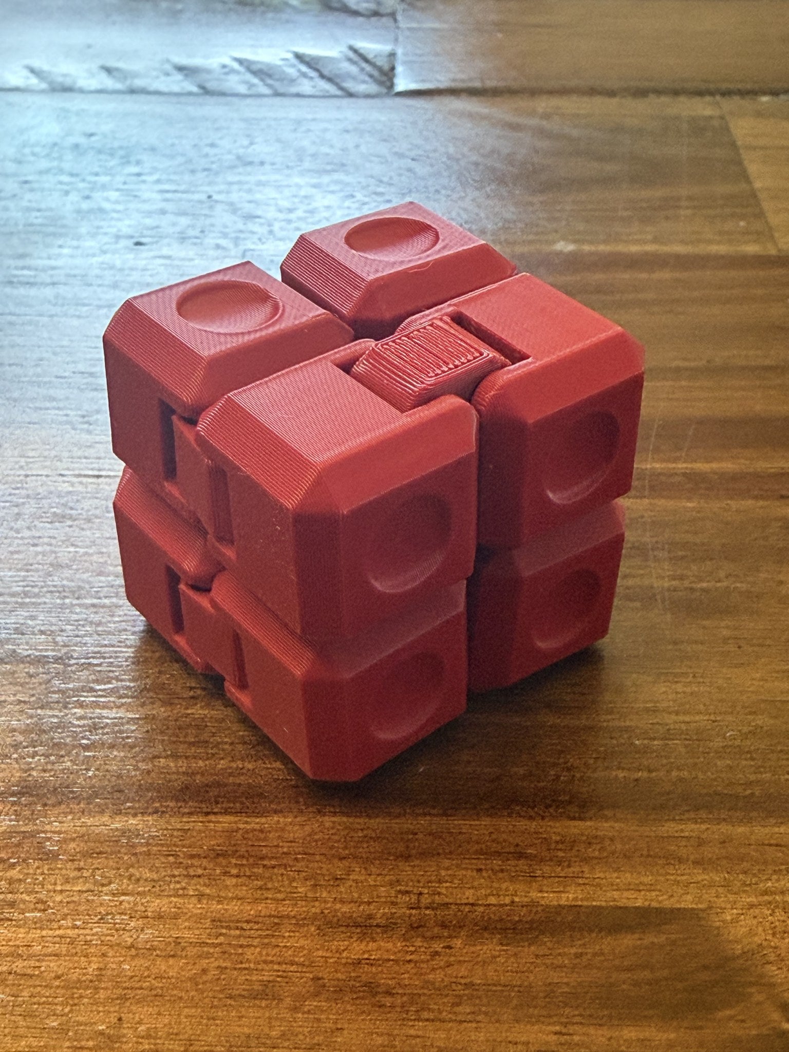Red Infinity Cube with Circle texture